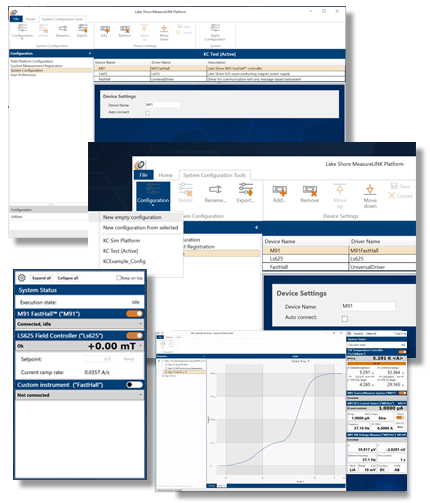 MeasureLINK-MCS screens