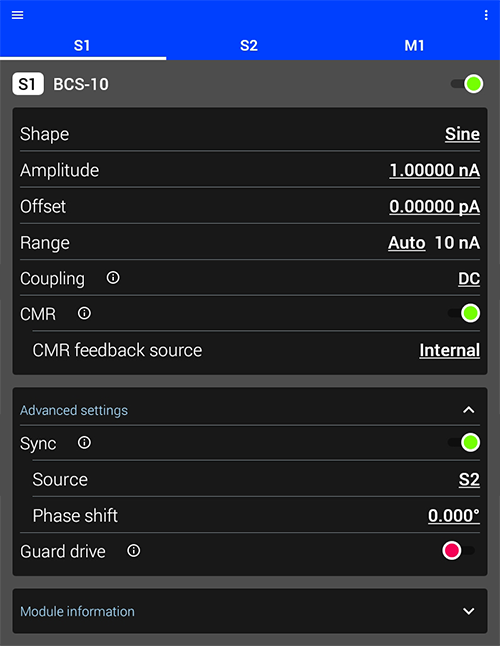 BCS-10 module options