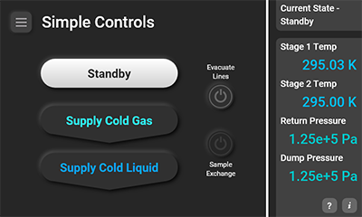 Infinite Helium auto mode interface